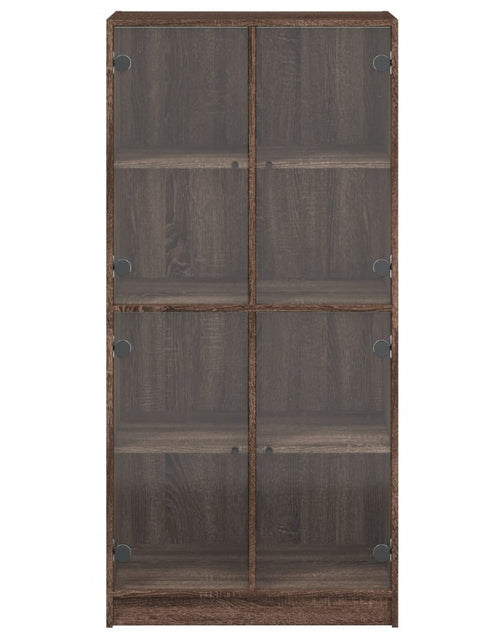 Încărcați imaginea în vizualizatorul Galerie, Dulap înalt cu uși, stejar maro, 68x37x142 cm, lemn compozit
