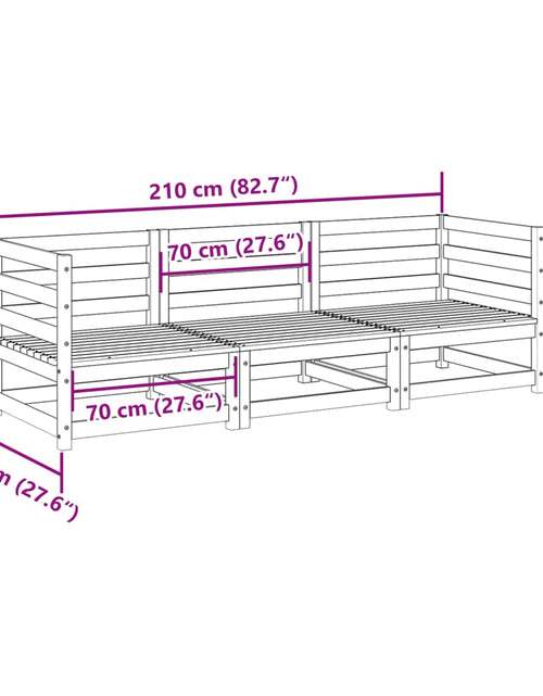 Загрузите изображение в средство просмотра галереи, Set canapea de grădină, 3 piese, lemn masiv de pin
