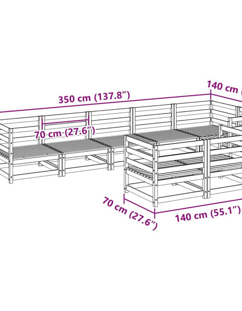 Încărcați imaginea în vizualizatorul Galerie, Set canapele grădină, 8 piese, lemn masiv brad douglas
