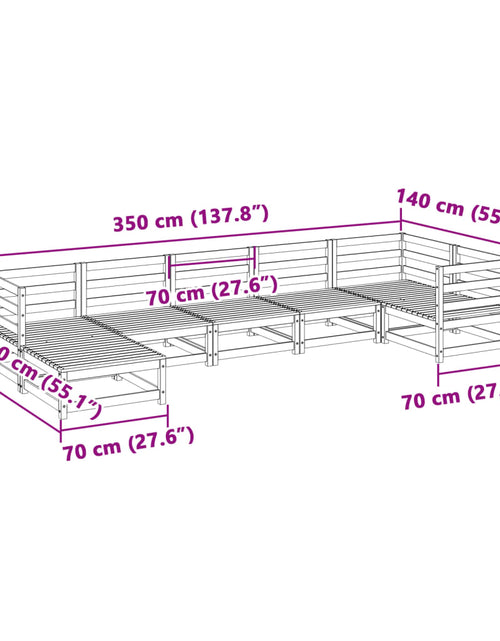 Încărcați imaginea în vizualizatorul Galerie, Set canapele grădină, 7 piese, lemn masiv brad douglas
