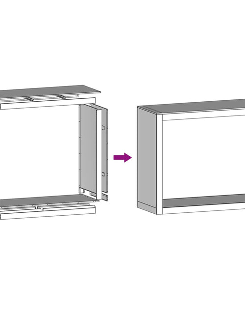 Загрузите изображение в средство просмотра галереи, Rastel pentru lemne de foc, alb, 100x40x80 cm, oțel
