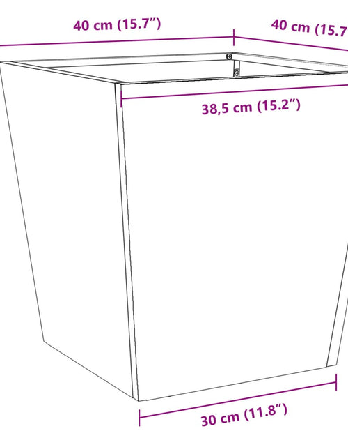 Încărcați imaginea în vizualizatorul Galerie, Jardinieră de grădină, 40x40x40 cm, oțel galvanizat

