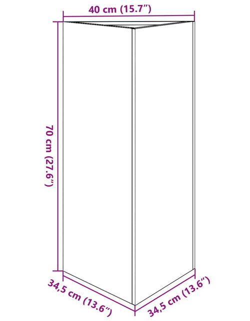 Încărcați imaginea în vizualizatorul Galerie, Jardinieră de grădină, 40x34,5x70 cm, oțel inoxidabil, triunghi
