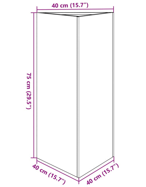 Încărcați imaginea în vizualizatorul Galerie, Jardinieră de grădină, 40x34,5x70 cm, oțel corten, triunghi
