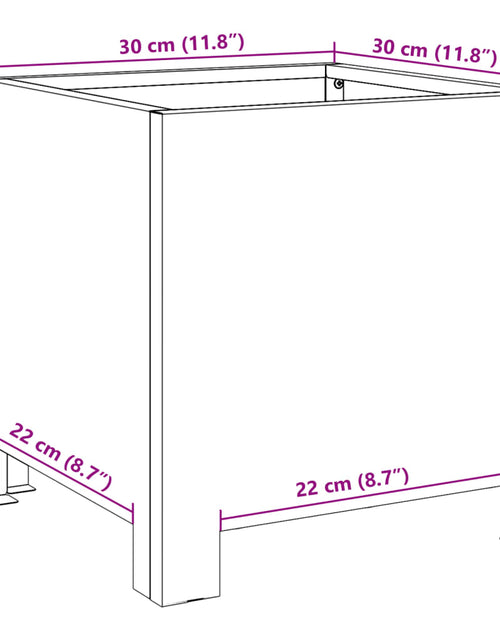 Încărcați imaginea în vizualizatorul Galerie, Jardinieră de grădină, 30x30x30 cm, oțel galvanizat

