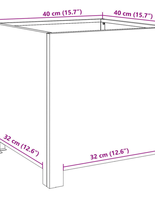 Încărcați imaginea în vizualizatorul Galerie, Jardinieră de grădină, 40x40x40 cm, oțel corten
