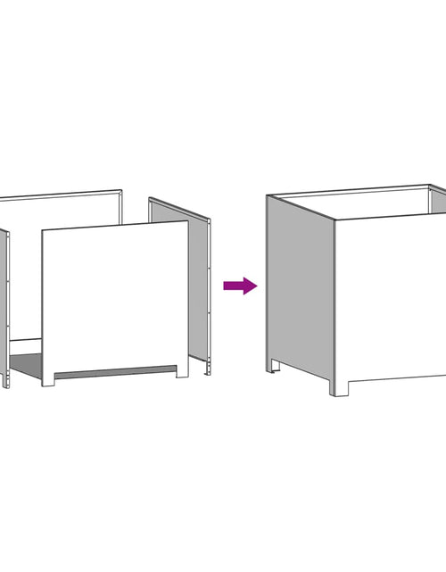 Încărcați imaginea în vizualizatorul Galerie, Jardinieră de grădină, 50x50x50 cm, oțel corten
