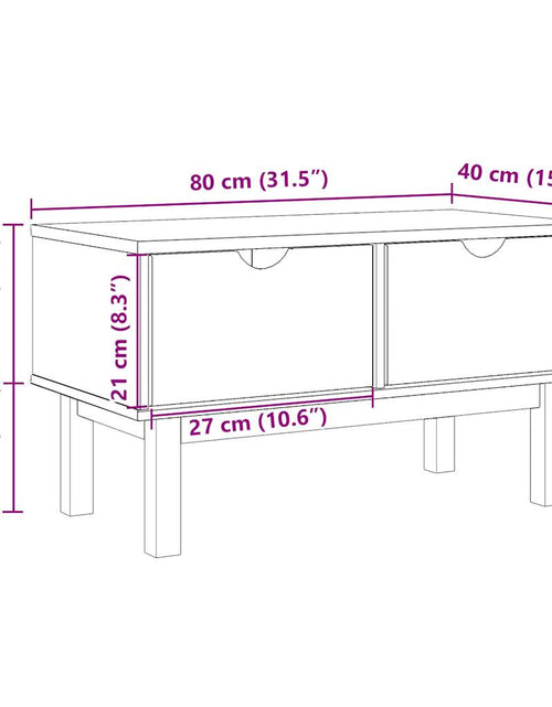 Încărcați imaginea în vizualizatorul Galerie, Banchetă de hol „OTTA”, 80x40x45 cm, lemn masiv de pin
