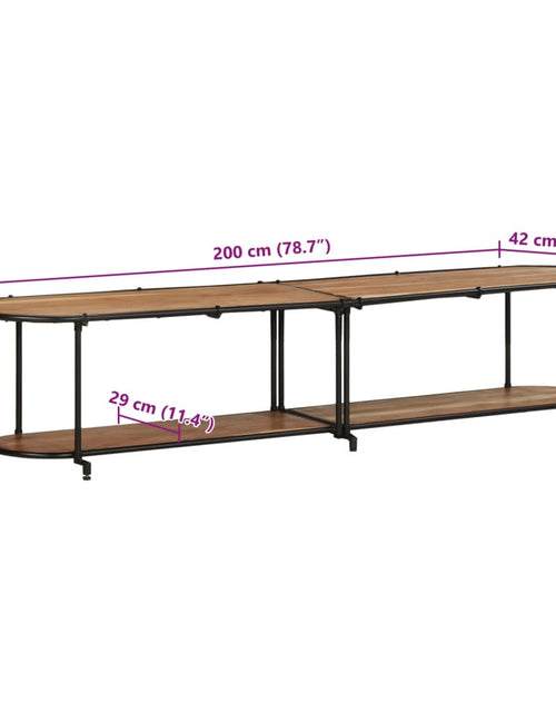 Încărcați imaginea în vizualizatorul Galerie, Dulap TV, 200x42x40 cm, lemn masiv de acacia
