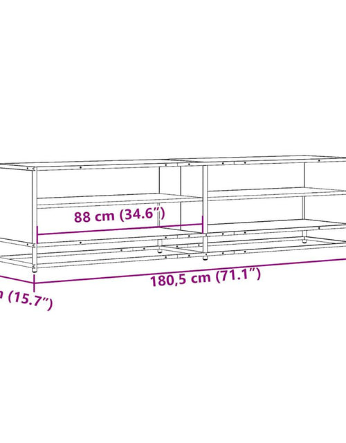 Загрузите изображение в средство просмотра галереи, Dulap TV, stejar maro, 180,5x40x46 cm, lemn prelucrat
