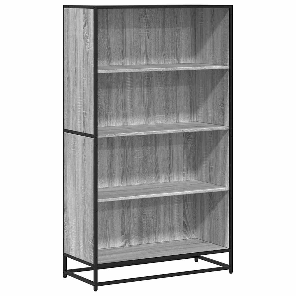 Bibliotecă, gri sonoma, 80,5x35x139 cm, lemn prelucrat