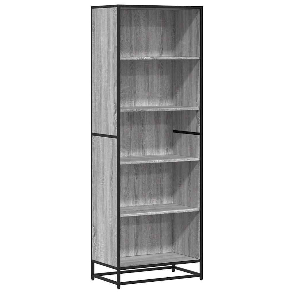 Bibliotecă, gri sonoma, 60x35x170,5 cm, lemn prelucrat