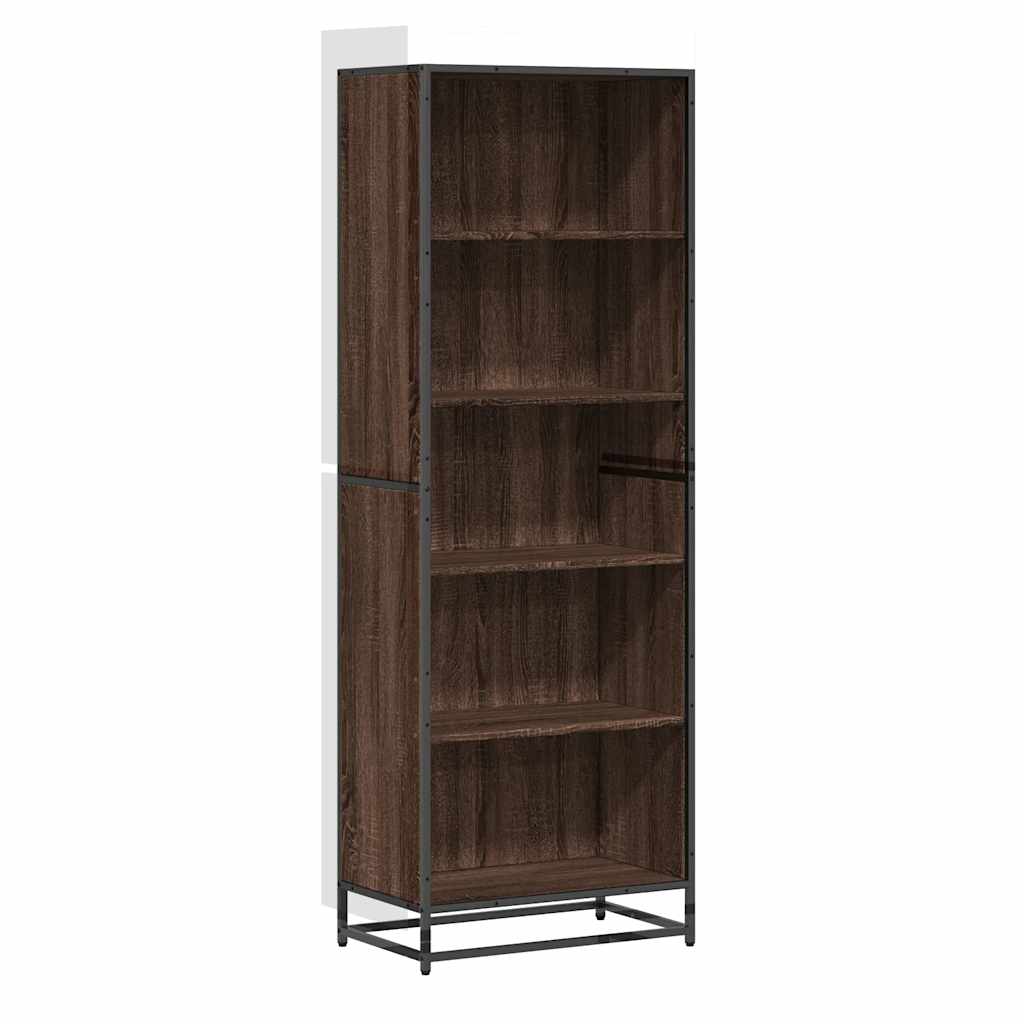 Bibliotecă, stejar maro, 60x35x170,5 cm, lemn prelucrat