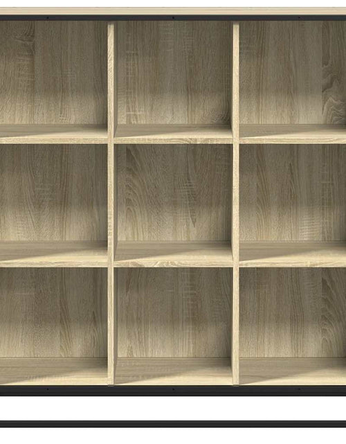 Încărcați imaginea în vizualizatorul Galerie, Bibliotecă stejar sonoma 97,5x33x107,5 cm, lemn prelucrat/metal
