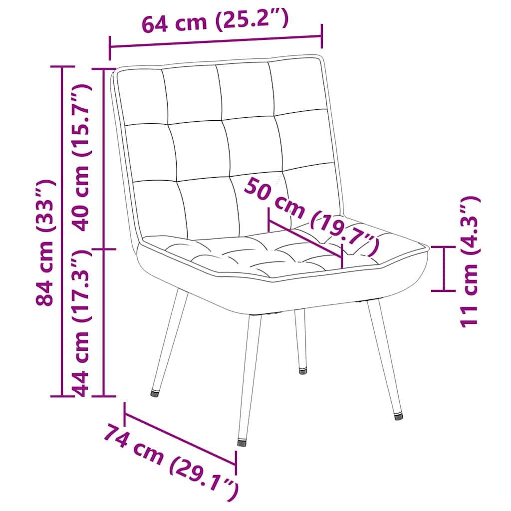 Scaun de relaxare gri deschis 64x74x84 cm catifea