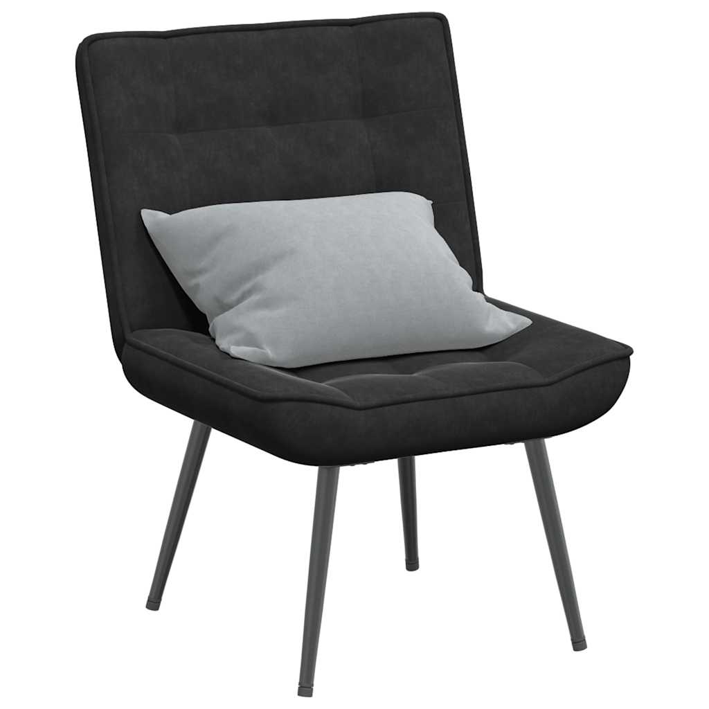 Scaun de relaxare negru 64x74x84 cm catifea