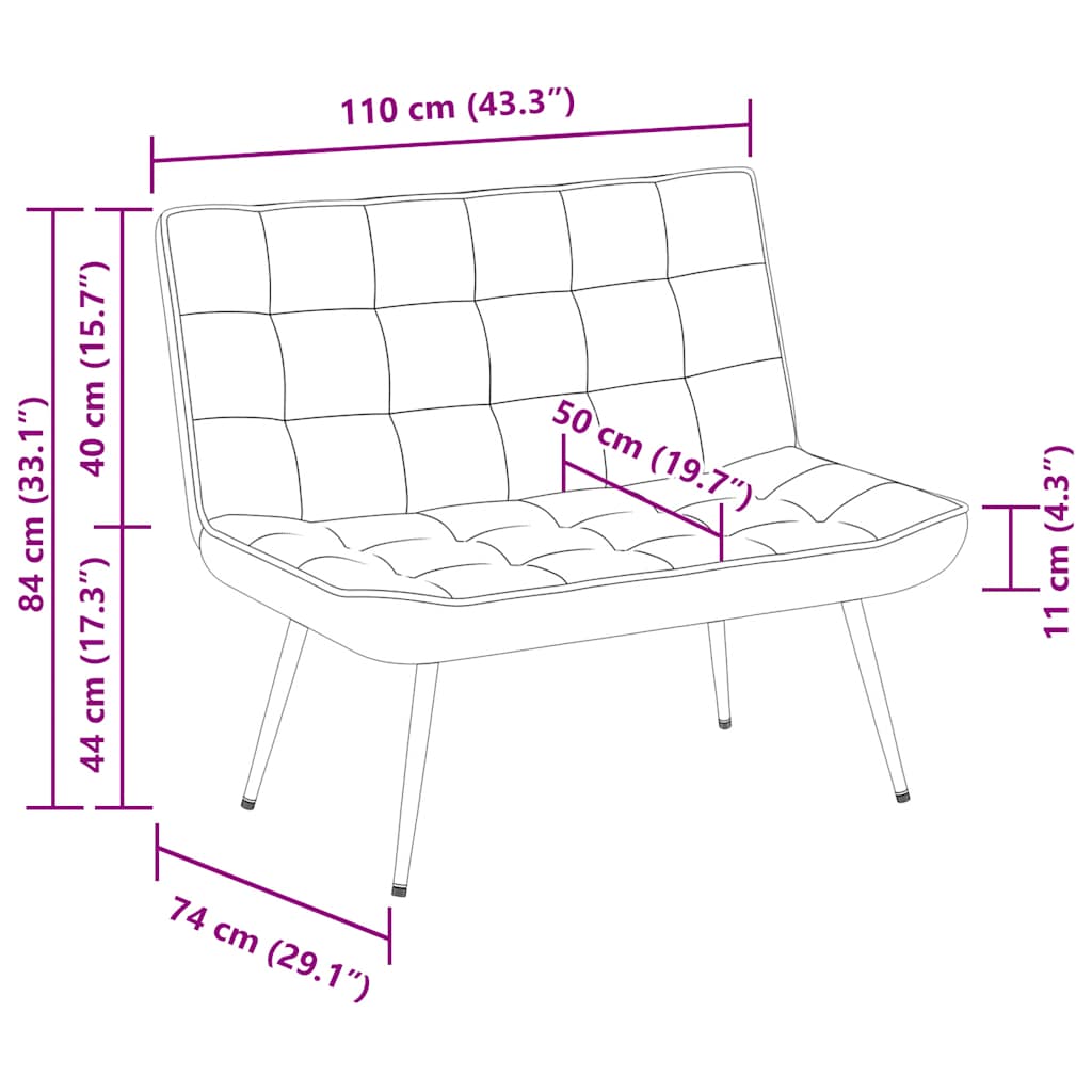 Bancă gri deschis 110x74x84 cm catifea