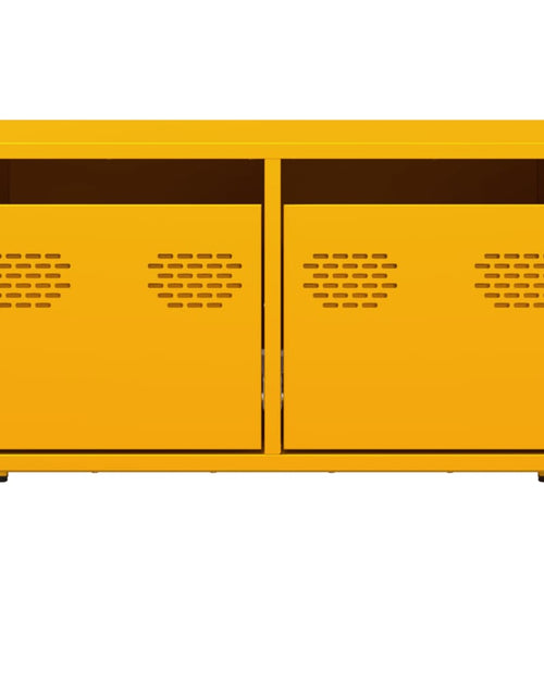 Загрузите изображение в средство просмотра галереи, Dulap TV, galben muștar, 68x50x43,5 cm, oțel laminat la rece
