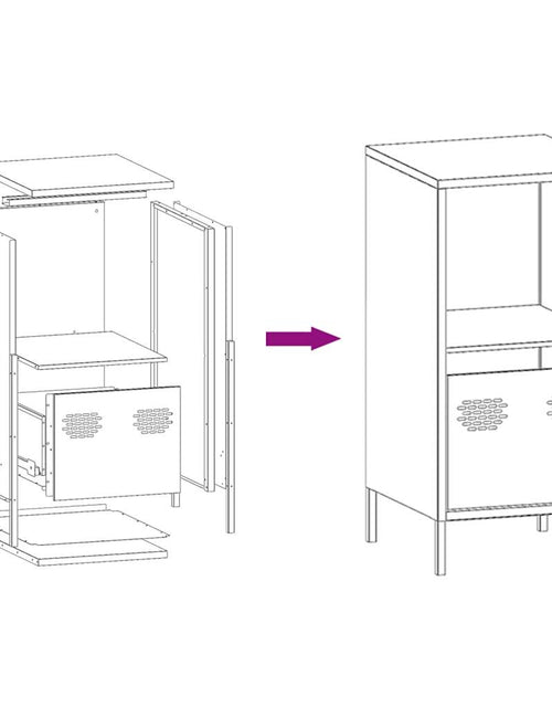 Загрузите изображение в средство просмотра галереи, Dulap, antracit, 35x39x73,5 cm, oțel laminat la rece
