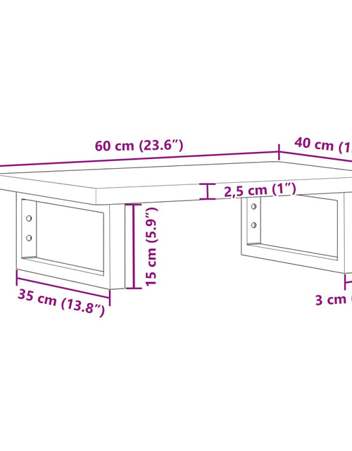 Încărcați imaginea în vizualizatorul Galerie, Raft pentru lavoar montat pe perete, oțel și lemn masiv stejar
