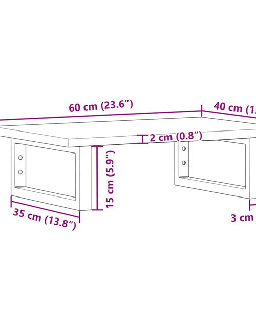 Încărcați imaginea în vizualizatorul Galerie, Raft pentru lavoar montat pe perete, oțel și lemn masiv stejar
