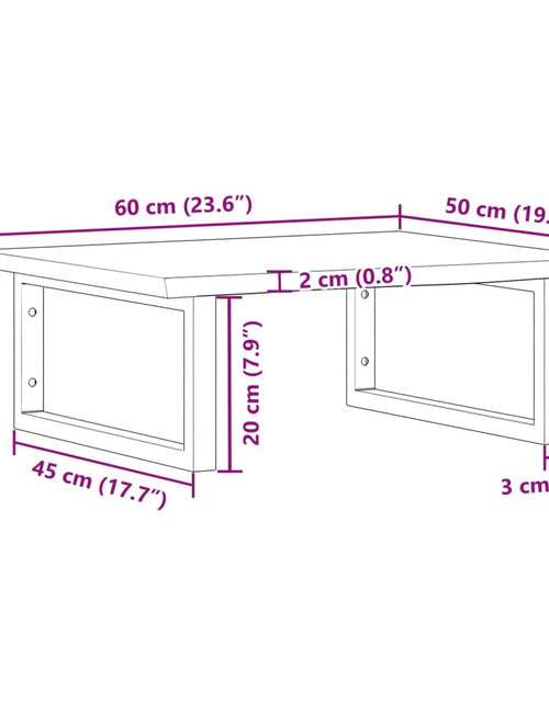 Încărcați imaginea în vizualizatorul Galerie, Raft pentru lavoar montat pe perete, oțel și lemn masiv stejar
