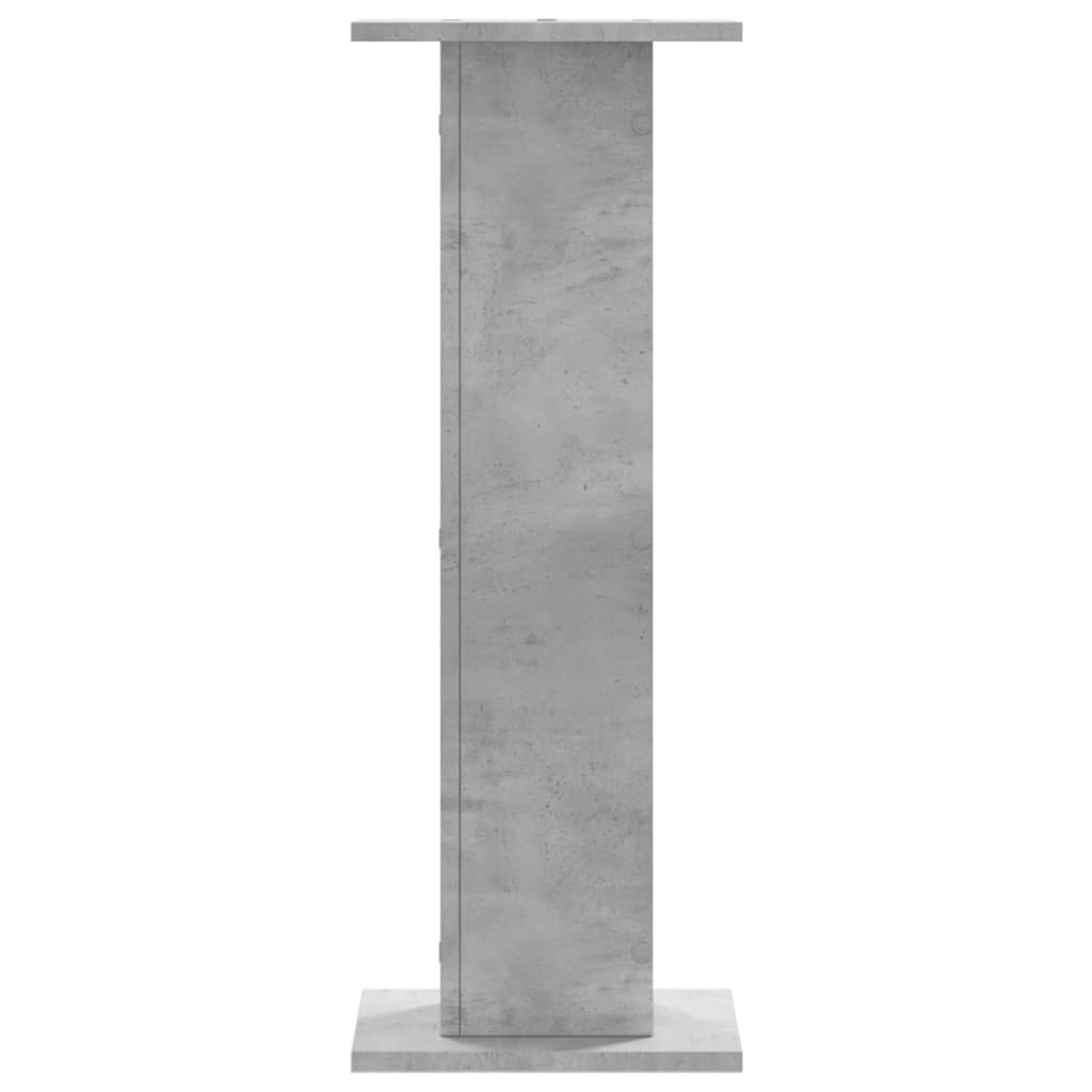 Noptiere, 2 buc., gri beton, 30x30x80 cm, lemn prelucrat