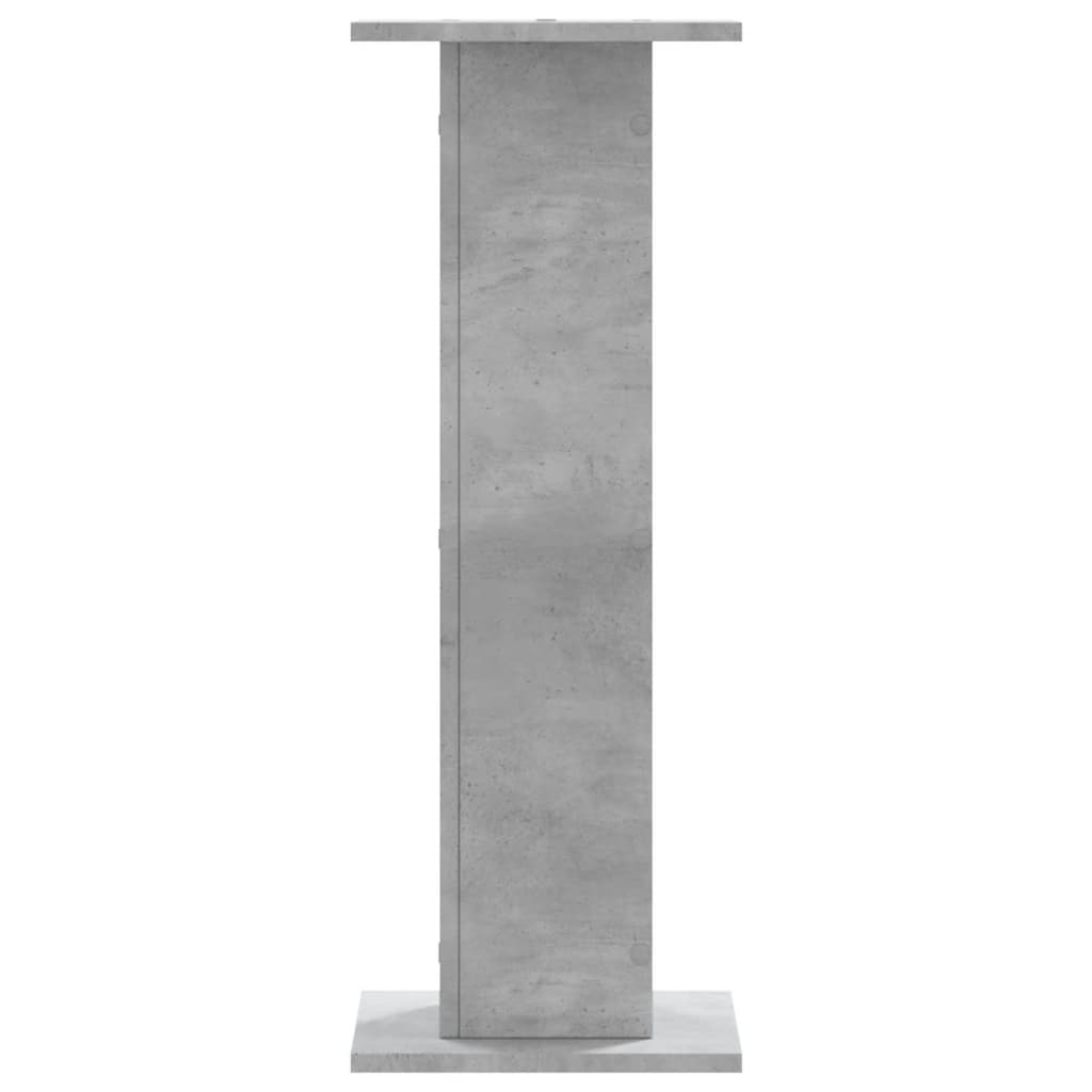 Noptiere, 2 buc., gri beton, 30x30x80 cm, lemn prelucrat