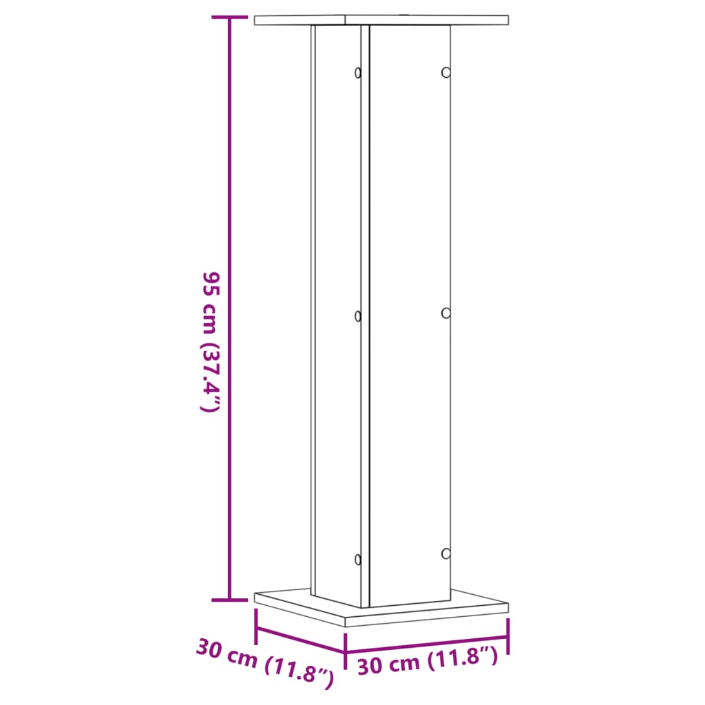 Noptiere, 2 buc., stejar sonoma, 30x30x95 cm, lemn prelucrat