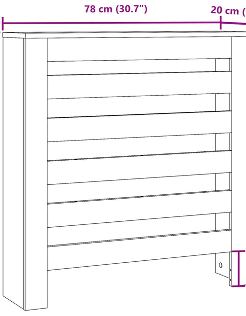 Загрузите изображение в средство просмотра галереи, Mască pentru calorifer stejar sonoma 78x20x82 cm lemn prelucrat
