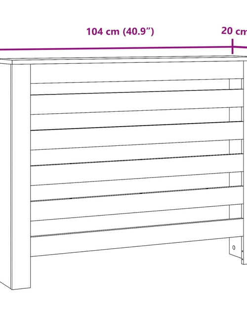 Загрузите изображение в средство просмотра галереи, Mască pentru calorifer stejar sonoma 104x20x82cm lemn prelucrat
