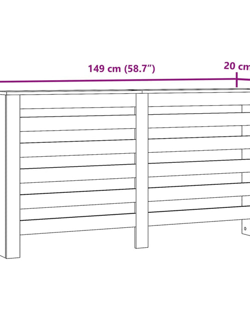 Загрузите изображение в средство просмотра галереи, Mască pentru calorifer, negru, 149x20x82 cm, lemn prelucrat
