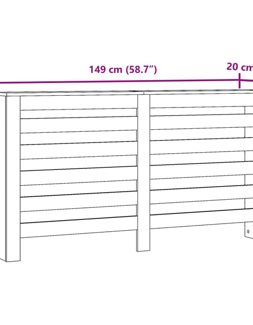 Загрузите изображение в средство просмотра галереи, Mască pentru calorifer, lemn vechi, 149x20x82cm, lemn prelucrat

