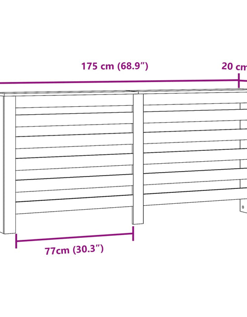 Загрузите изображение в средство просмотра галереи, Mască pentru calorifer, alb, 175x20x82 cm, lemn prelucrat
