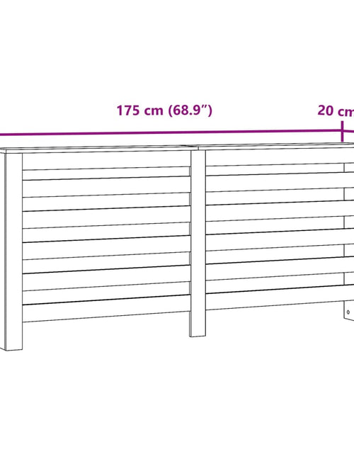 Загрузите изображение в средство просмотра галереи, Mască de calorifer stejar artizanal 175x20x82 cm lemn prelucrat

