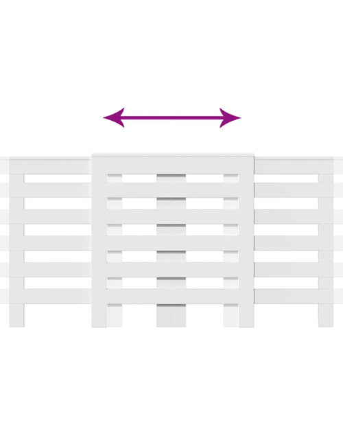 Загрузите изображение в средство просмотра галереи, Mască pentru calorifer, alb, 205x21,5x83,5 cm, lemn prelucrat
