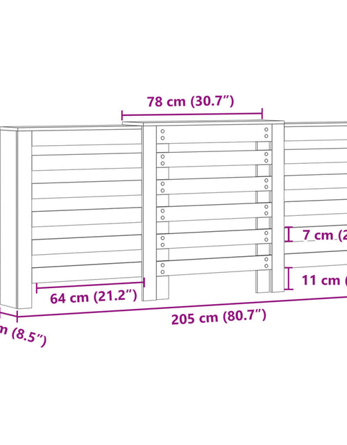 Загрузите изображение в средство просмотра галереи, Mască pentru calorifer, alb, 205x21,5x83,5 cm, lemn prelucrat

