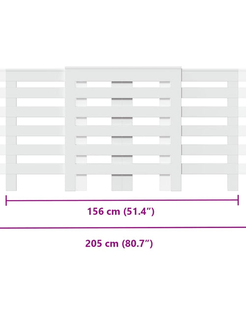 Загрузите изображение в средство просмотра галереи, Mască pentru calorifer, alb, 205x21,5x83,5 cm, lemn prelucrat
