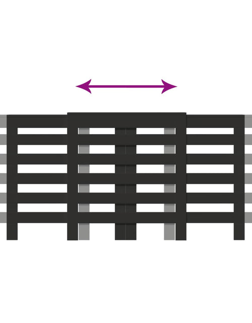 Загрузите изображение в средство просмотра галереи, Mască pentru calorifer, negru, 205x21,5x83,5 cm, lemn prelucrat
