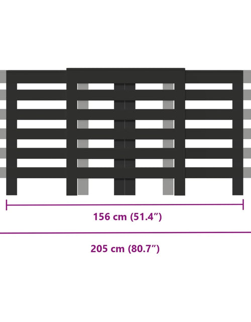 Загрузите изображение в средство просмотра галереи, Mască pentru calorifer, negru, 205x21,5x83,5 cm, lemn prelucrat
