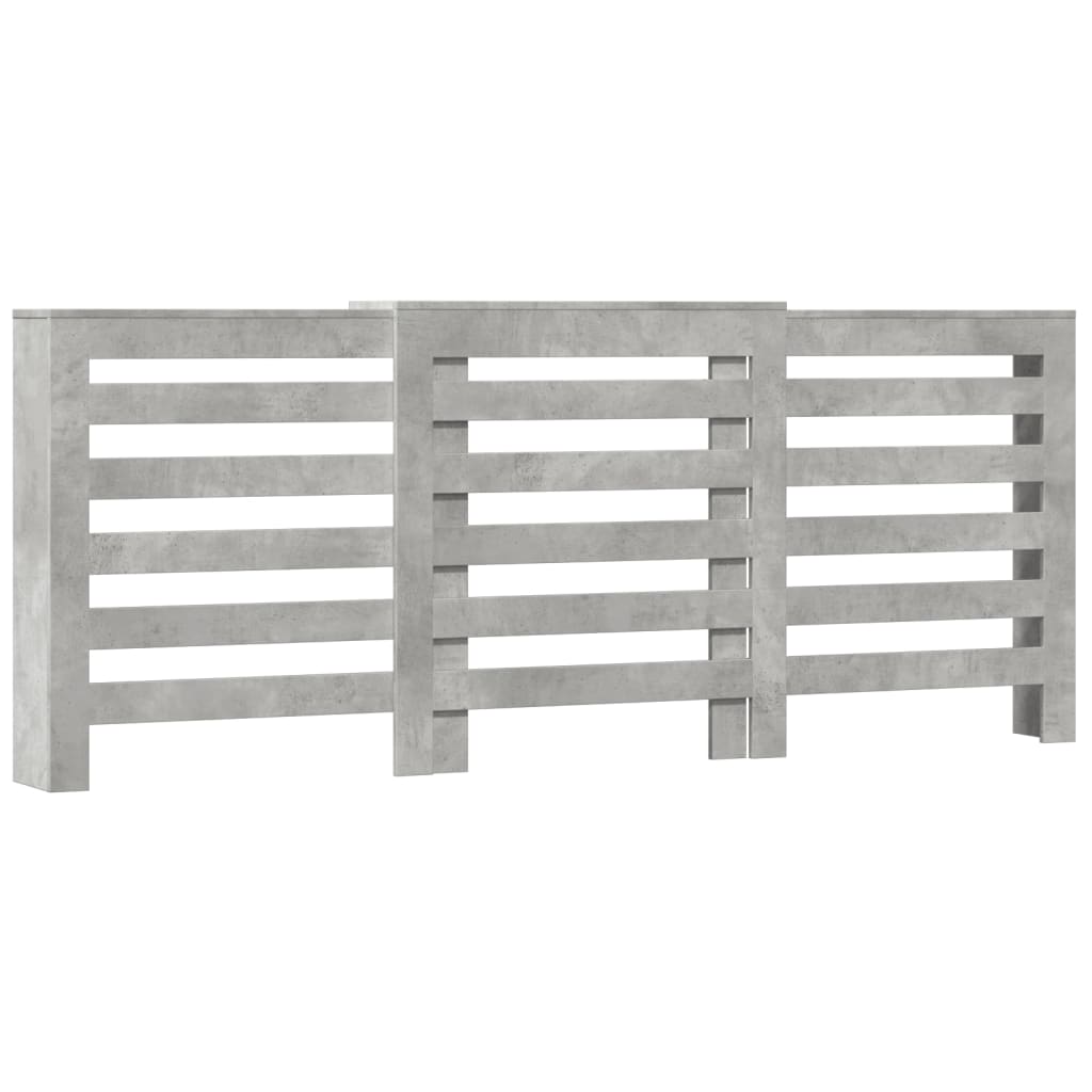 Mască pentru calorifer gri beton 205x21,5x83,5cm lemn prelucrat