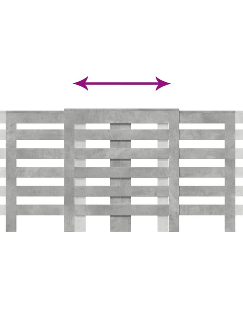 Загрузите изображение в средство просмотра галереи, Mască pentru calorifer gri beton 205x21,5x83,5cm lemn prelucrat
