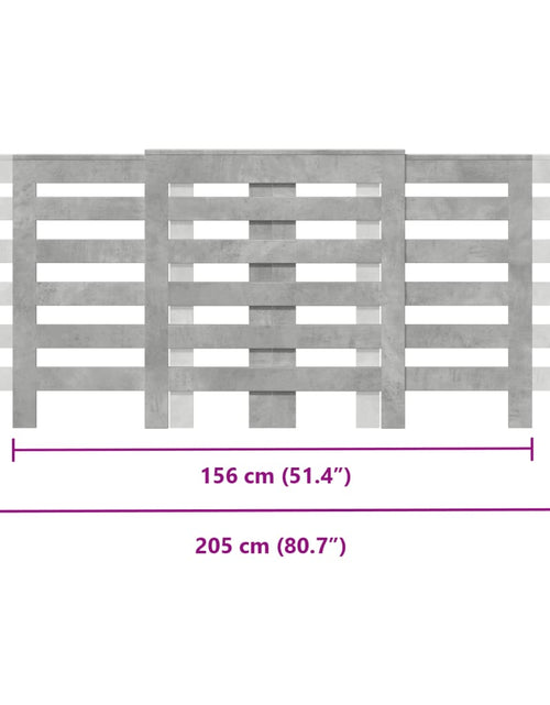 Загрузите изображение в средство просмотра галереи, Mască pentru calorifer gri beton 205x21,5x83,5cm lemn prelucrat
