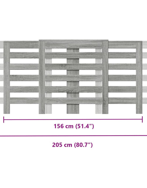 Загрузите изображение в средство просмотра галереи, Mască pentru calorifer sonoma gri 205x21,5x83,5 cm lemn
