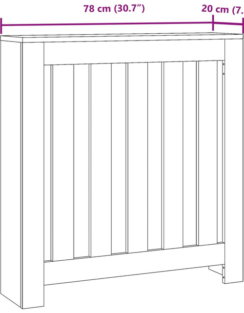 Загрузите изображение в средство просмотра галереи, Mască pentru calorifer stejar sonoma 78x20x82 cm lemn prelucrat
