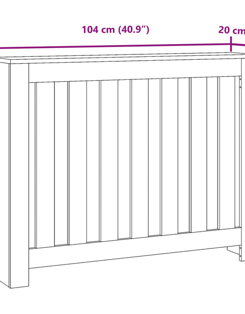 Загрузите изображение в средство просмотра галереи, Mască de calorifer stejar artizanal 104x20x82 cm lemn prelucrat
