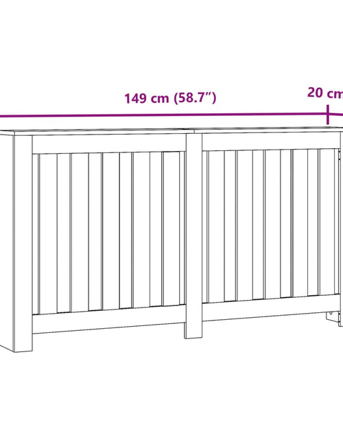 Загрузите изображение в средство просмотра галереи, Mască pentru calorifer stejar sonoma 149x20x82cm lemn prelucrat
