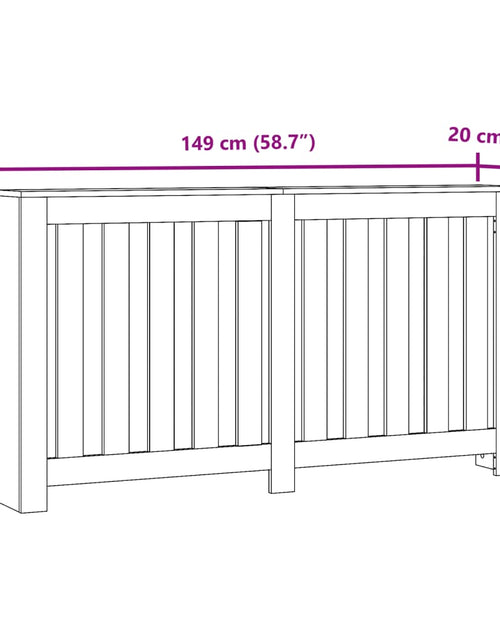 Загрузите изображение в средство просмотра галереи, Mască pentru calorifer stejar artizanal 149x20x82 cm lemn
