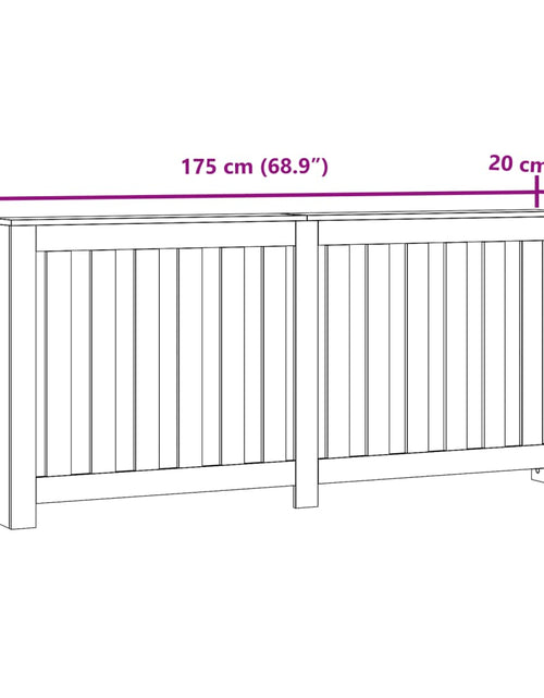 Загрузите изображение в средство просмотра галереи, Mască pentru calorifer, alb, 175x20x82 cm, lemn prelucrat
