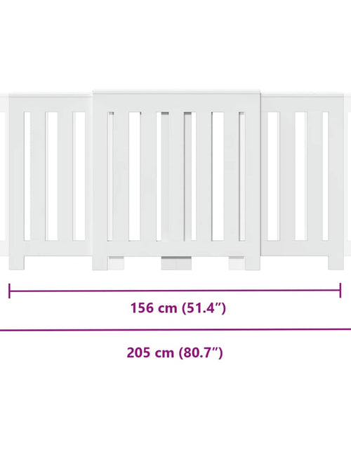 Загрузите изображение в средство просмотра галереи, Mască pentru calorifer, alb, 205x21,5x83,5 cm, lemn prelucrat
